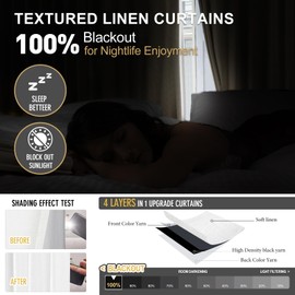 IVAPUPU Thick Linen Blend Pinch Pleated Blackout Curtains for Bedroom - Full Black Out Gold Curtains 90 Inch 2 Panels Set for Living Room Darkening Thermal Window Curtain Drapes with 16pc Hooks