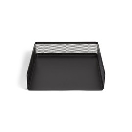 TRU RED Front Load Stackable Metal Letter Tray, Matte Black, 2/Pack (TR57566-CCVS)