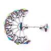 Spriak 10 Pack Drawer Knobs, 30mm Colorful Crystal Glass Cabinet