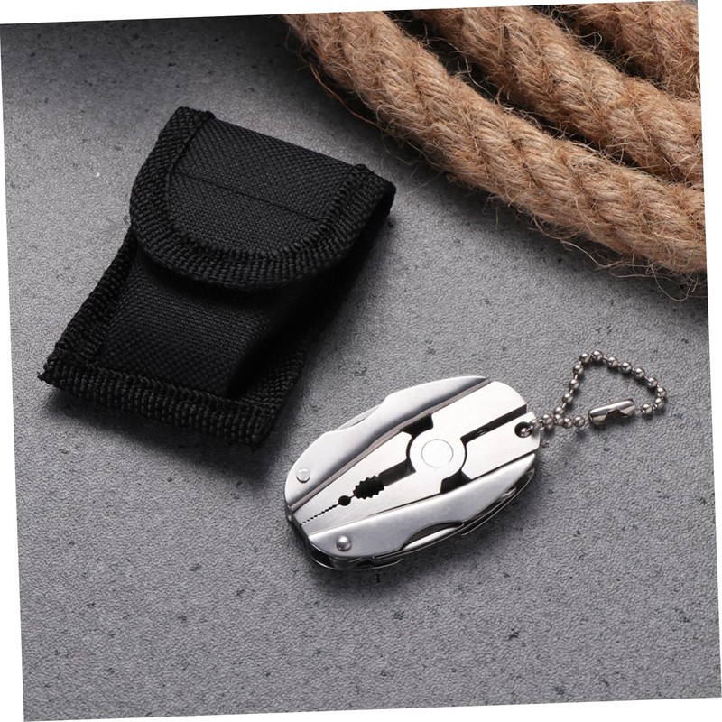 KONTONTY Sturdy Stainless Steel Mini Pliers for Cutting Multi-use Folding