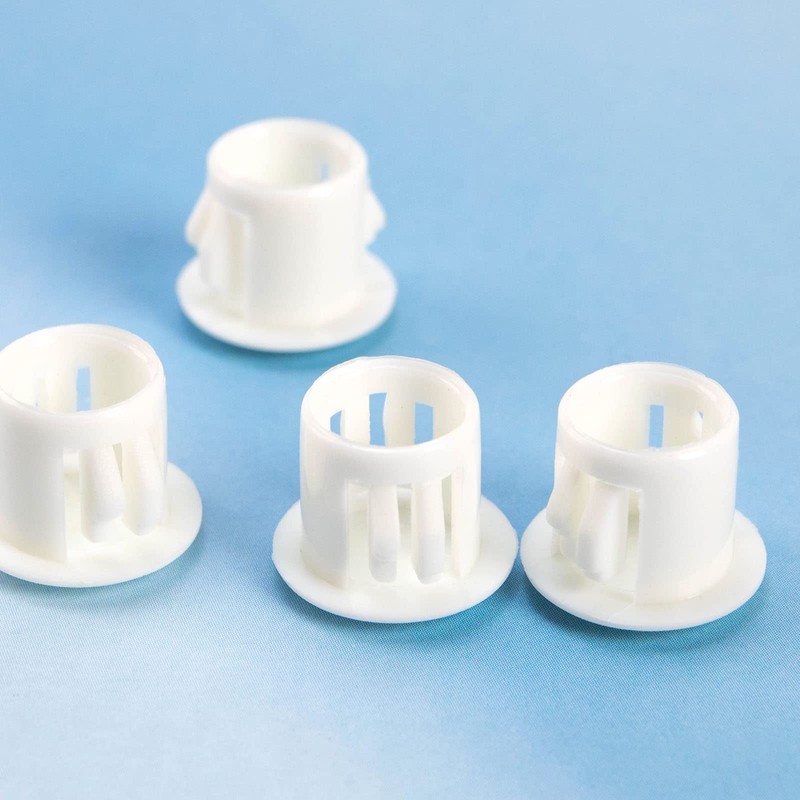 ECSiNG 100PCS Hole Plugs White Plastic 10mm Snap in Locking
