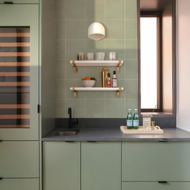 Alwayspon 10Pcs 6x6inch/15x15cm Peel and Stick Vinyl Wall Tile Sticker, Textured Self-Adhesive Backsplash Tile Decals Stick on Tiles Waterproof Removable for Kitchen Bathroom