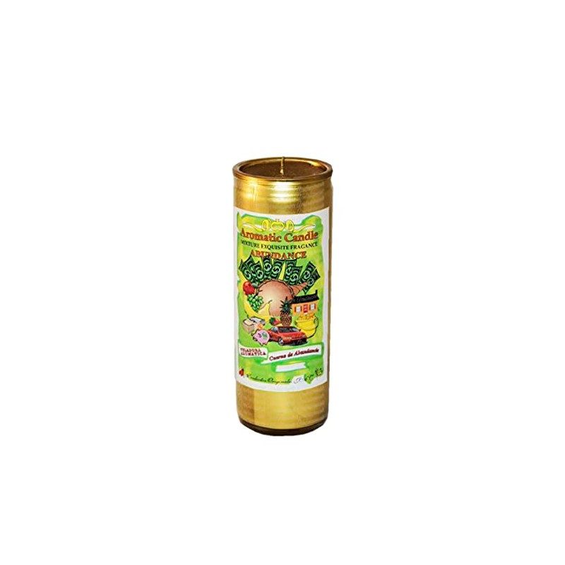 VELADORA CUERNO DE ABUNDANCIA ORO | ABUNDANCIA, PROSPERIDAD, ESTABILIDAD FINANCIERA,
