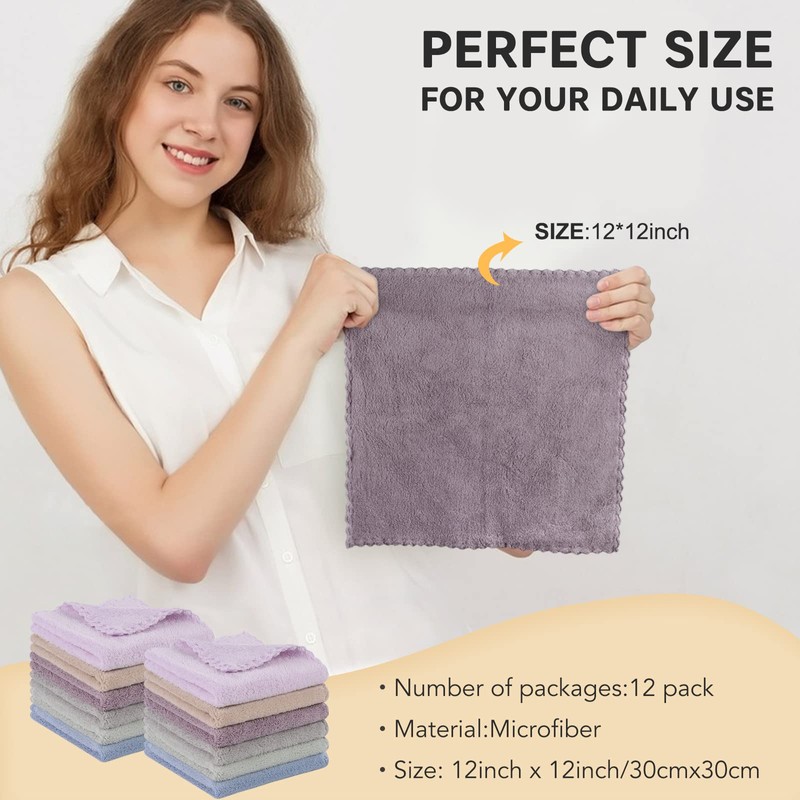 SUNLAND Microfiber Face Cloth Reusable Makeup Remover Facial Cleansing Towel