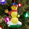 Softball Snowman Resin Christmas Ornament | Softball Ornaments by ChalkTalk