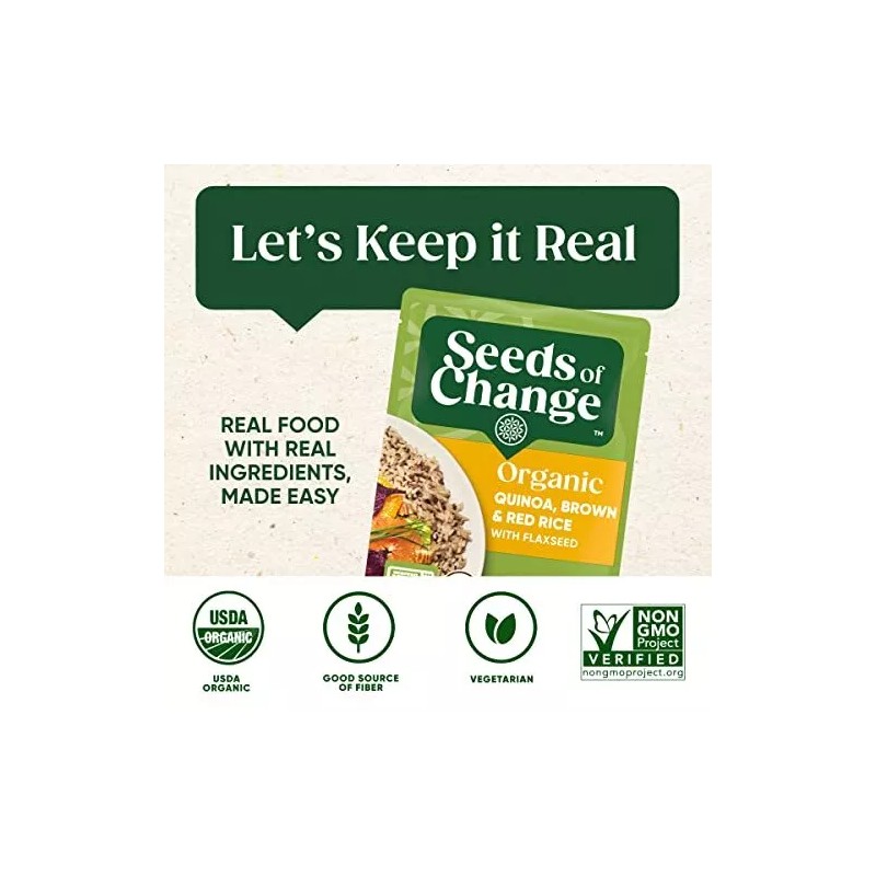 Seeds of Change Organic Quinoa Brown Red Rice with Flaxseed