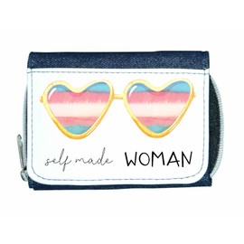 Self Made Woman (Watercolour Subtle Trans Flag Colours Sunglasses) [LGBT22] Statement Stylish Ladies Purse
