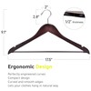 Quality Wooden Hangers - Slightly Curved Hanger 10 Pack Sets