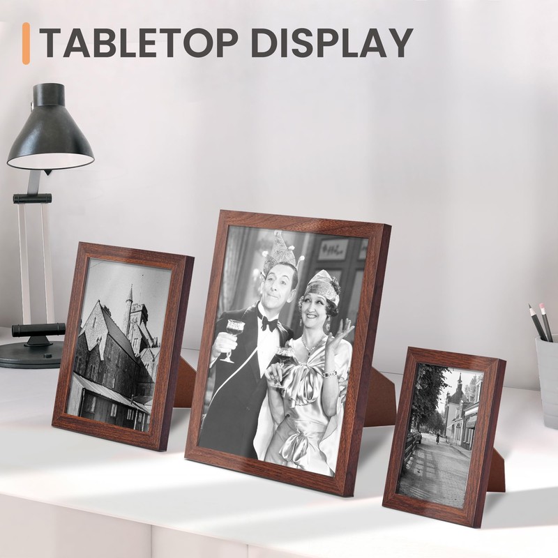 upsimples 10 Pack Picture Frames Collage Wall Decor with Glass,