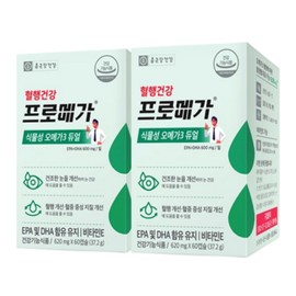 Chong Kun Dang Health Promega Vegetable Omega 3 Dual 120 Capsules 2 months supply / 종근당건강 프로메가 식물성 오메가3 듀얼 120캡슐 2개월분