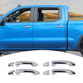 PDKLIN for Silverado Door Handle Cover Trim for Chevy Silverado GMC Sierra 2019 up for Colorado 2023 up Chrome Exterior Accessories 4pcs