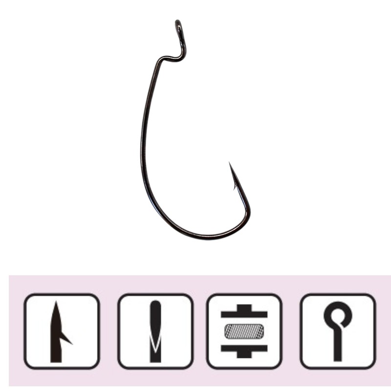 PRO FILSTAR Offset Hook Set of 4 N7/0 - Cheburashka
