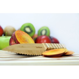 USRA Bamboo Kitchen Chef Knife Serrated Healthy Utensil Gift Crafted from Natural Bamboo Eco-Friendly