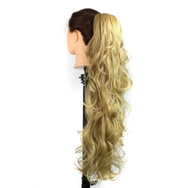 S-ssoy 31" Women's Claw Clips Ponytail Long Wavy Hair Extensions Hairpiece
