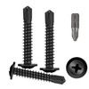 ARTGUTS Pack of 170 Self-Tapping Screws Black, Self-Drilling Screws with