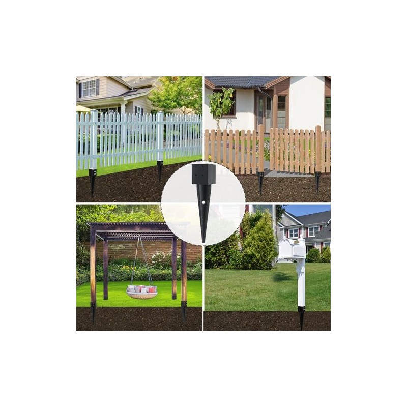 1 Pcs 4x4 Fence Post Anchor Ground Spike 16"(Inner Size