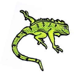 Chameleon lizard Iguana Animal Cartoon Fantasy Patch Skink Gecko Salamander Iguana Chameleon lizard retro hippie boho 70s embroidered applique iron-on patch for Badge DIY Handmade Crafts Clothing (21)
