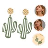BESPORTBLE 1Pair Cute Cactus Earrings for Women Fashionable Ear Jewelry