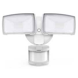 LEPOWER 30W LED Security Lights Motion Sensor Outdoor, 3200LM, 5500K, IP65 Waterproof, Hardwire 2 Head Motion Detector Flood Light for Garage, Yard, Porch