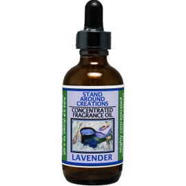 Stand Around Creations Concentrated Fragrance Oil - Scent - Lavender: an Enchanting Meadow Fringed w/Springs of Lavender. Contains Natural Essential Oils. (2 fl.oz.)