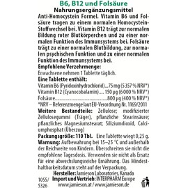 Vitamin B6, Vitamin B12 and Folic Acid, 110 Count (Pack of 1) Brand: Jamieson | best vitamin