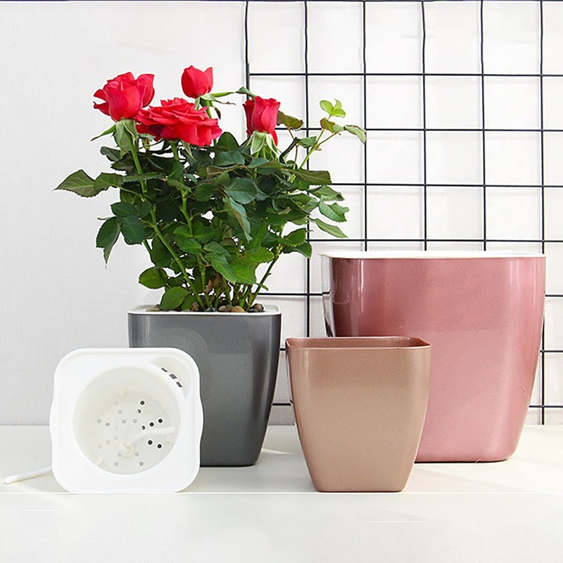 QUINTRA Self-Watering Lazy Flower Pot, Automatic Watering Flower Pot for