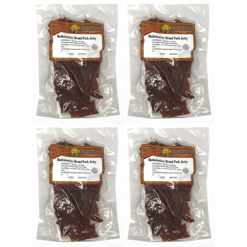 Alewel’s Country Meats Bushwhacker Pork Jerky 4 Ounce - Pack