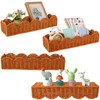 4 Set Nursery Book Shelves Scalloped Plastic Artificial Rattan Classroom