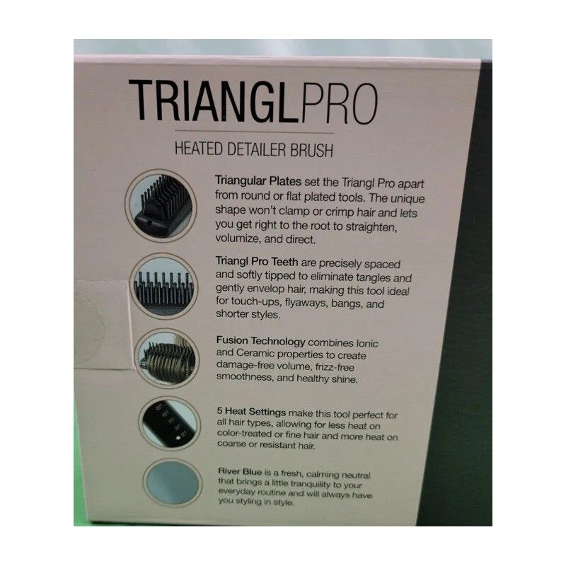 Calista TrianglPRO Triangl Pro Heated Hair Detailer Brush River Blue