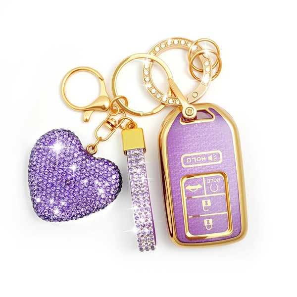 Nomiyo Key Fob Cover with Diamond Bling Keychain for Women,