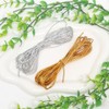 4PCS 5m Elastic Cords Dreadlock Braids Hair Accessories, Gold&Silver Wrap