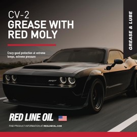 Red Line 80401 High Performance CV-2 Synthetic Grease Cartridge with Red Moly - 14 Ounce Jar (4 Pack)