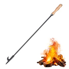 Uten Heavy Duty 32" Long Fireplace Fire Pit Campfire Poker Steel Campfire Hook Tools