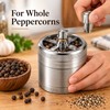 Manual Stainless Steel Spice Grinder for Peppercorns & Rock Salt