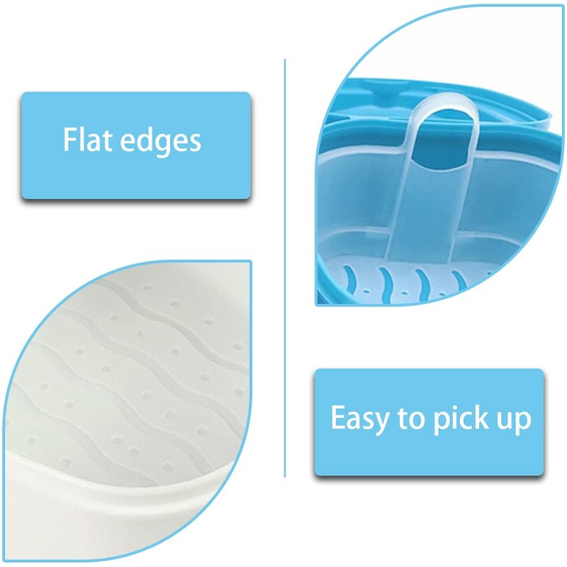 TAORANJU Denture Case, Denture Retainer Case Denture Cup with Strainer