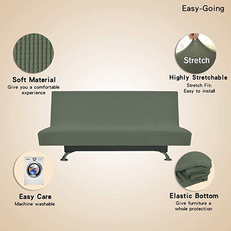 Easy-Going Stretch Sofa Slipcover Armless Sofa Cover Furniture Protector Without