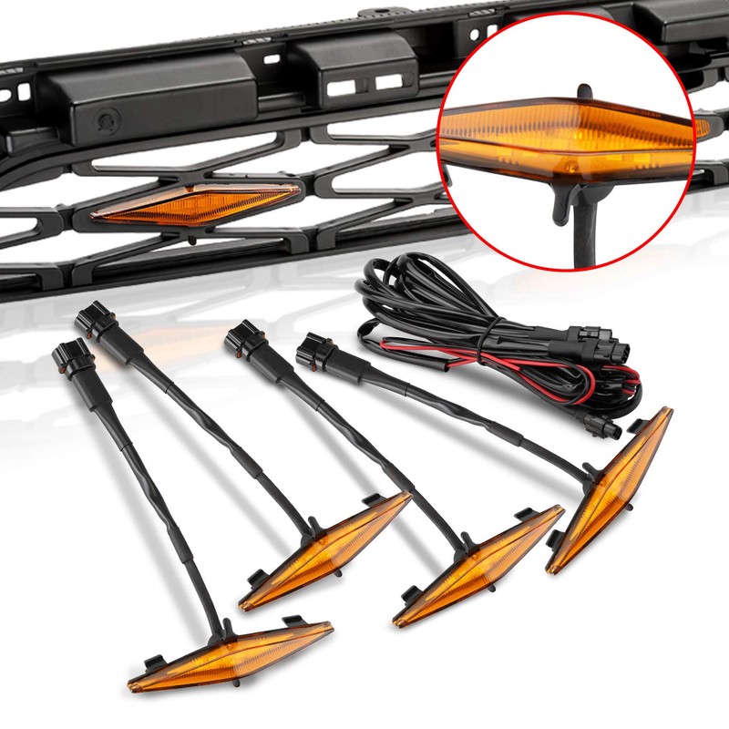 SEVEN SPARTA 4 PCS Grill Led Lights Compatible with Toyota