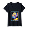 Womens Cyberpunk Gas Mask Girl Techwear V-Neck T-Shirt
