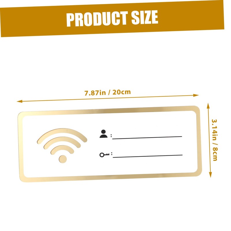 OHPHCALL 2pcs Portable WiFi Board Sign Guest Room Essentials WiFi