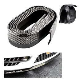 Vmingo Lip Samurai Universal Facia Faldon Flexible Estribo Spoiler (Fibra Carbono Negro)
