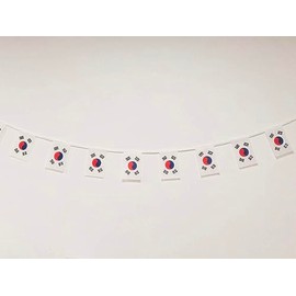 Pandiui23 Korean Garland, 40 Pack 11.4m Rectangle White Polyester 5.5" x 8.25" (South Korea)