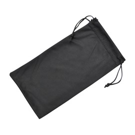 Soft Microfiber Eyeglass Case, Cleaning And Storage Pouch With Drawstring, Small, Black