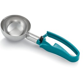 Vollrath 47389 S/S 6 Oz. / #5 Squeeze Disher with Teal Handle, Silver, 1 Count (Pack of 1)