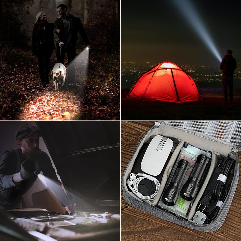 LED Flashlight Water Resistant Military Grade 2000 Lumens 3 Modes