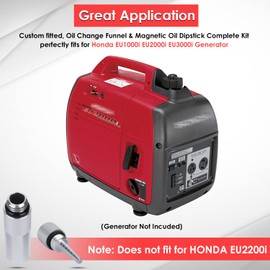 Fits for Honda EU1000i EU2000i EU3000i Handi Generator Mess Free Oil Change Funnel & Magnetic Oil Dipstick Complete Kit