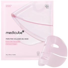 medicube medicube Salmon DNA PDRN pink collagen jelly gel mask | overnight face mask for glass glow skin- elasticity, hydrating, firming and moisturizing | korean skincare, 28g, 1ea