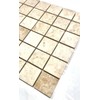 2x2 Cappuccino Marble Brushed Straight Edge Mosaic Tile (6" Swatch