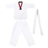 Taekwondo Uniform Striped Model Polyester Cotton with Belt Martial Arts