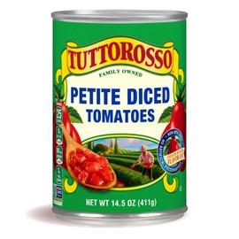 Tuttorosso Delicious Petite Diced Canned Tomatoes, 14.5oz Can (Pack of 6)