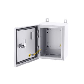Ordentlich IP65 Weatherproof Metal Box Wall-Mounted Electronic Equipment Enclosure Box with Mounting Plate and Wall Bracket (10'' x 8'' x 6'')